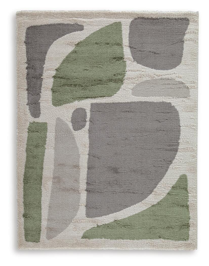 Anburgh Large Rug in Green/Gray/Ivory, alternate view 2