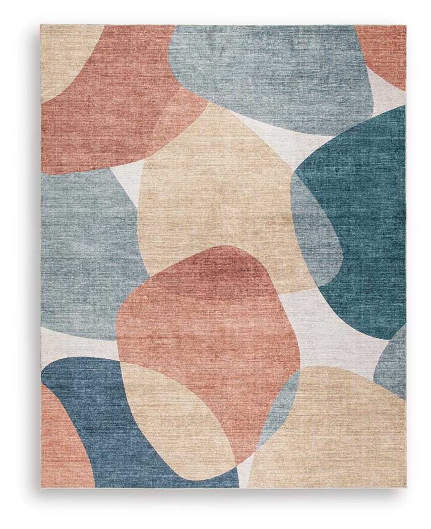 Chanleigh Washable 7'6" x 9'6" Area Rug in Multi, alternate view 2