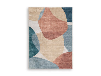 Chanleigh Washable 5' x 7' Area Rug in Multi