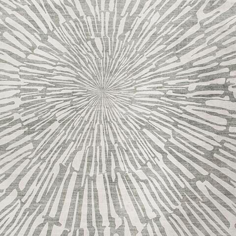 Verland Washable 7'6" x 9'6" Area Rug in Gray/White, fabric swatch