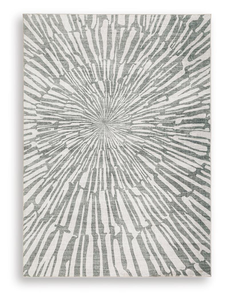Verland Washable 5' x 7' Area Rug in Gray/White, alternate view 2