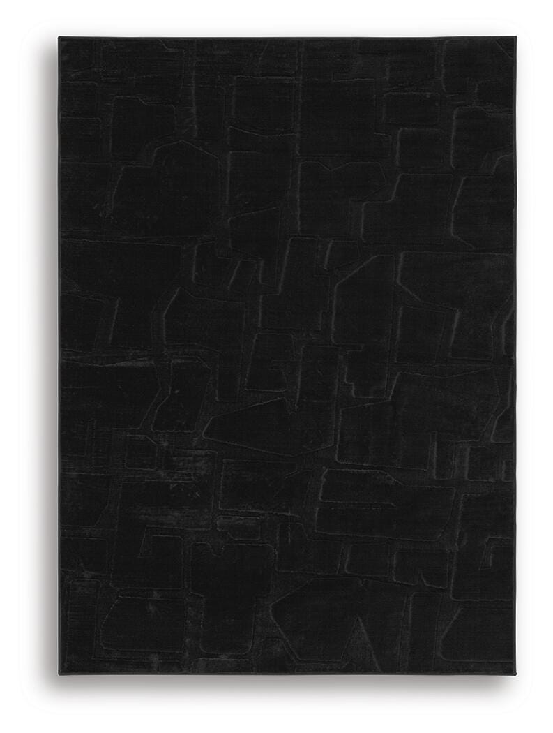 Gibbswell Washable 5' x 7' Area Rug in Black, alternate view 2