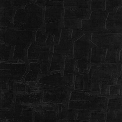 Gibbswell Washable 5' x 7' Area Rug in Black, fabric swatch