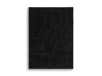 Gibbswell Washable 5' x 7' Area Rug in Black