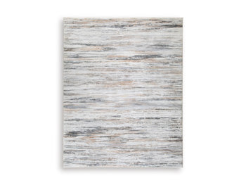 Nace 7'6" X 9'6" Memory Foam Area Rug in Gray/Brown/White