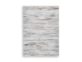Nace 5' x 7' Memory Foam Area Rug in Gray/Brown/White