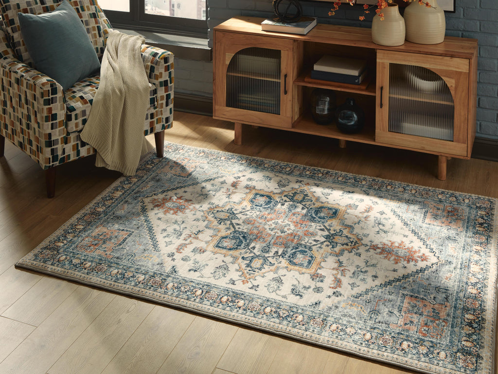 Wallney 5' x 7' Memory Foam Area Rug in Multi, lifestyle view