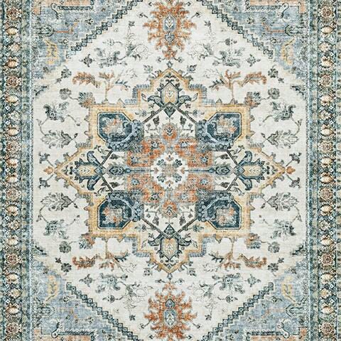 Wallney 5' x 7' Memory Foam Area Rug in Multi, fabric swatch
