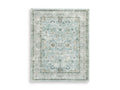 Ladstoney 7'6" X 9'6" Memory Foam Area Rug in Teal/Beige/Ochre