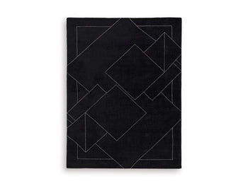 Marav 7'8" x 10' Area Rug in Black/White