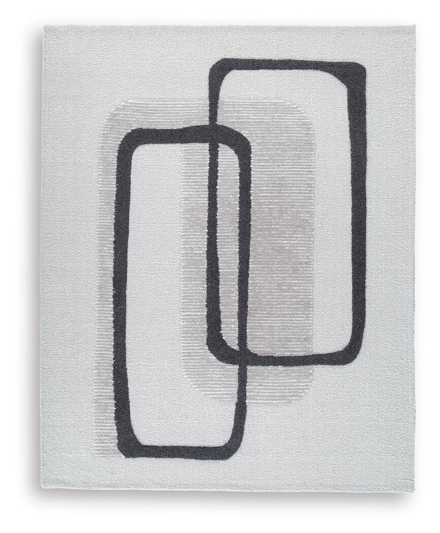 Davismour 7'8" x 10' Area Rug in Ivory/Taupe/Charcoal, alternate view 2
