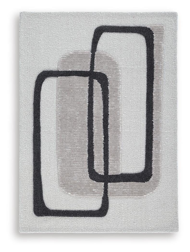 Davismour 5' x 7' Area Rug in Ivory/Taupe/Charcoal, alternate view 2