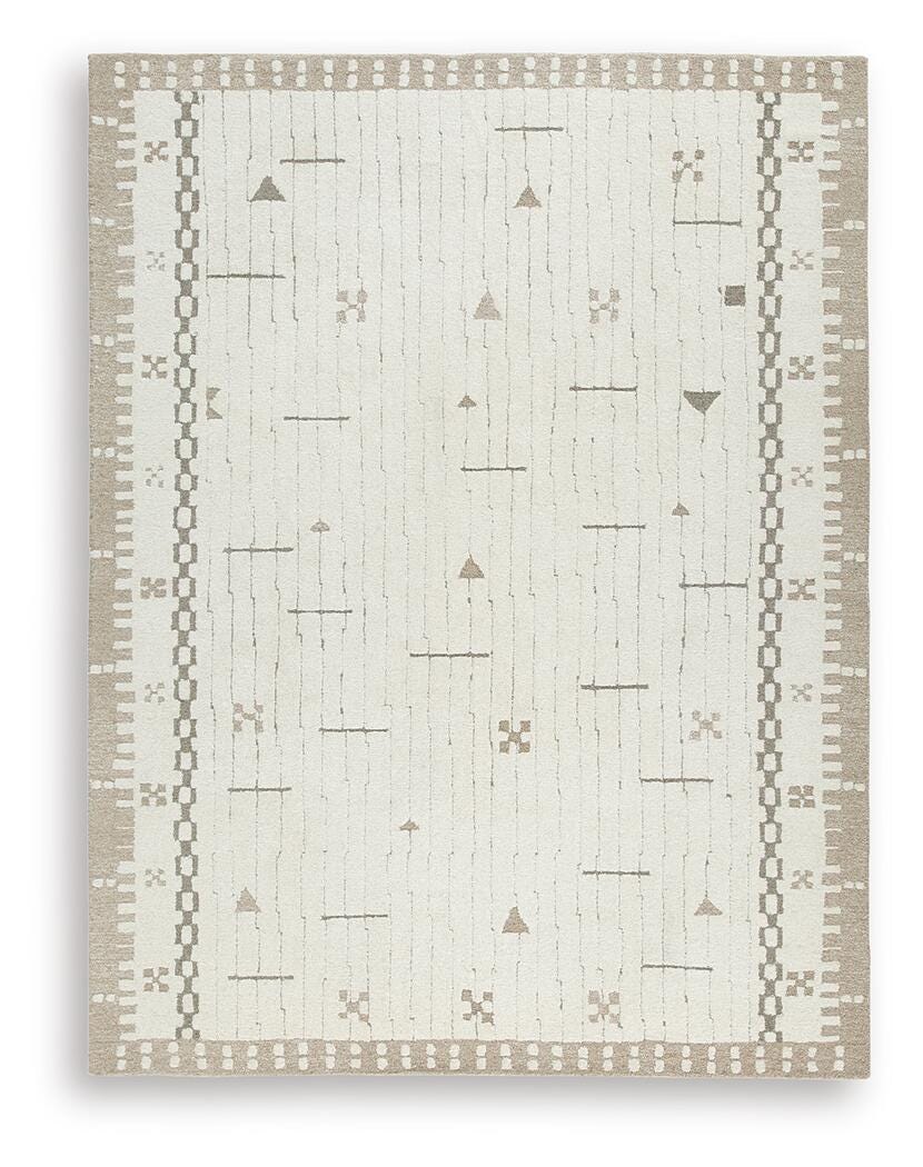 Dot 7'8" x 10' Area Rug in Cream/Brown/Taupe, alternate view 2