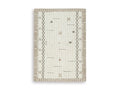 Dot 5' x 7' Area Rug in Cream/Brown/Taupe