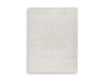 Wolbert 7'8" x 10' Area Rug in Tan/Ivory