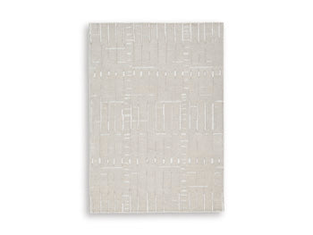 Wolbert 5' x 7' Area Rug in Tan/Ivory