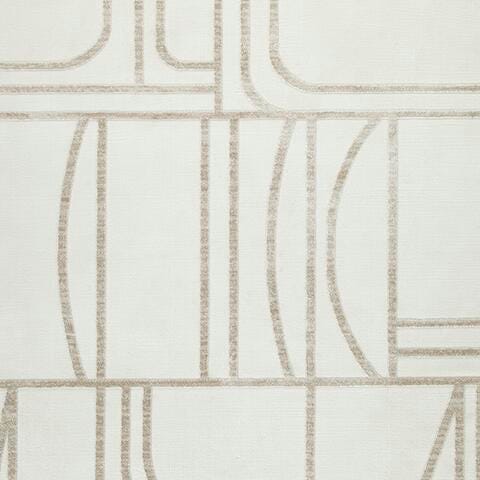 Farongrove 7'10" x 10' Area Rug in Ivory/Beige, fabric swatch
