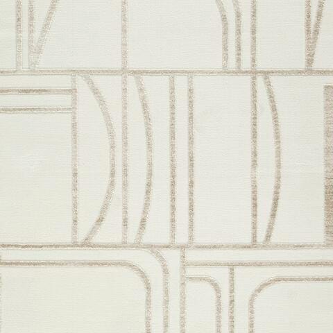 Farongrove 5'3" x 7' Area Rug in Ivory/Beige, fabric swatch