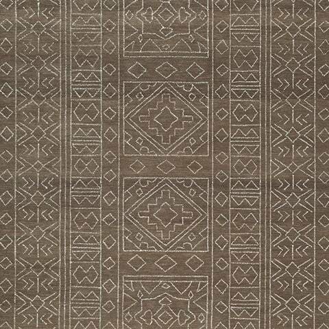 Merrittman 7'8" x 10' Area Rug in Brown/Ivory, fabric swatch