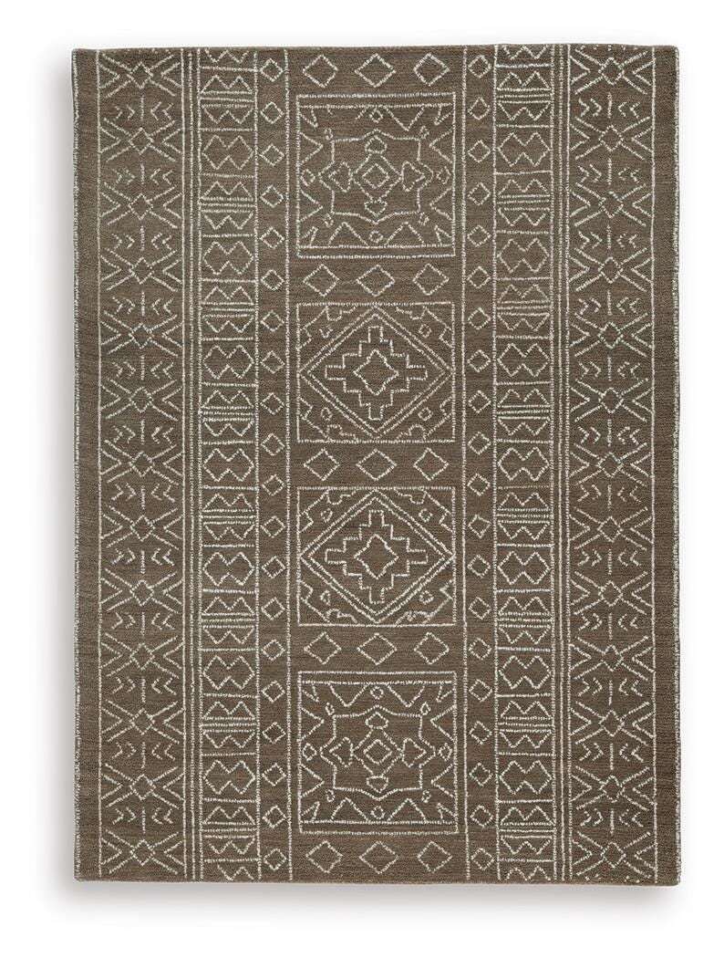 Merrittman 5' x 7' Area Rug in Brown/Ivory, alternate view 2