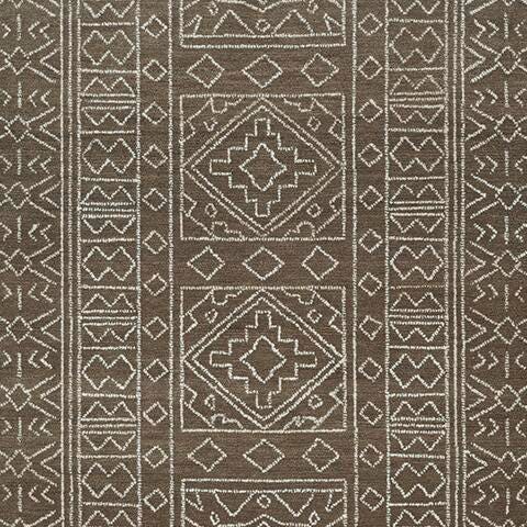 Merrittman 5' x 7' Area Rug in Brown/Ivory, fabric swatch