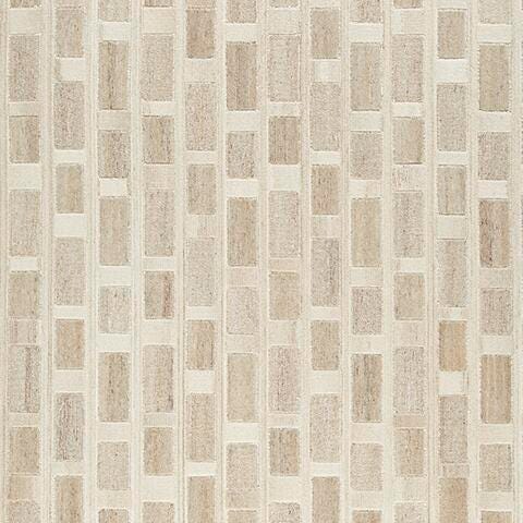 Lisgrove 7'8" x 10' Area Rug in Tan/Brown/White, fabric swatch