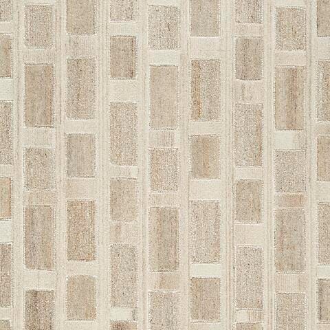 Lisgrove 5' x 7' Area Rug in Tan/Brown/White, fabric swatch