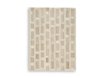 Lisgrove 5' x 7' Area Rug in Tan/Brown/White