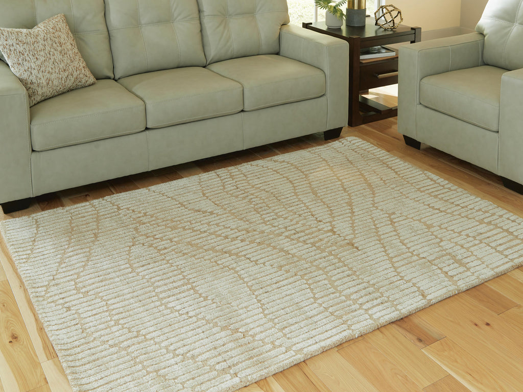 Jaseena 5' x 7' Area Rug in Beige/Tan, lifestyle view