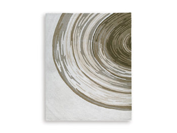 Rizwana 7'6" x 10' Area Rug in Ivory/Brown/Gray