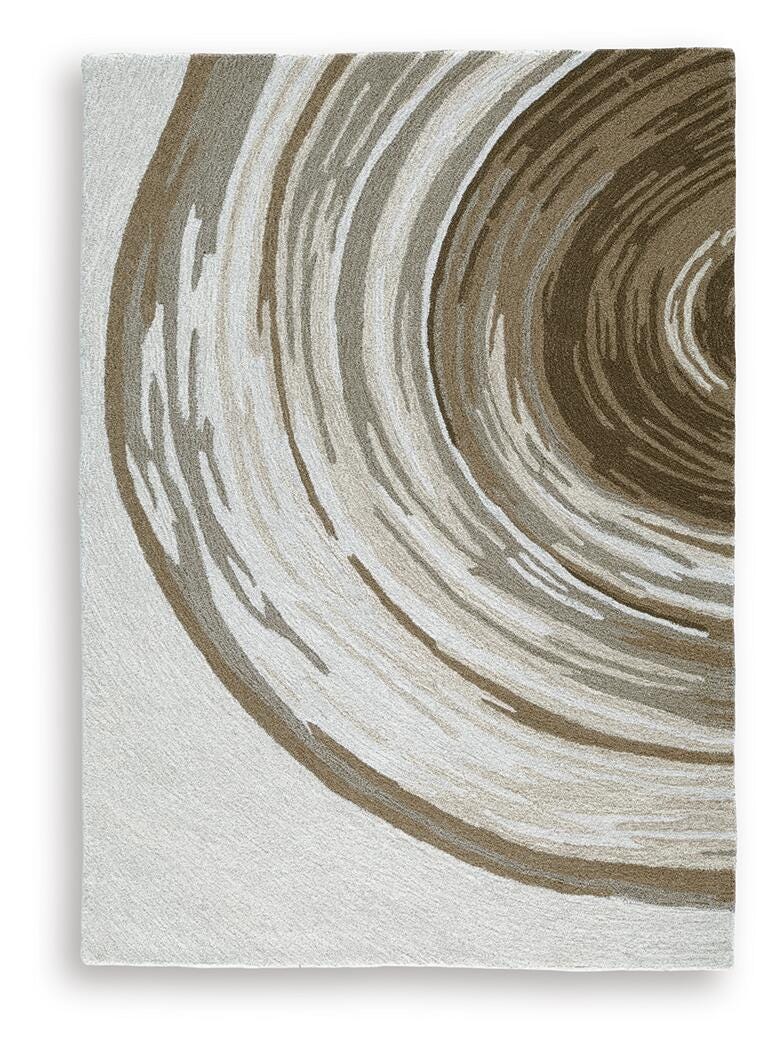 Rizwana 5' x 7' Area Rug in Ivory/Brown/Gray, alternate view 2