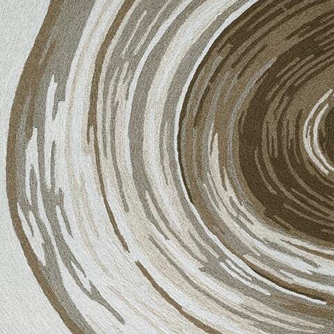 Rizwana 5' x 7' Area Rug in Ivory/Brown/Gray, fabric swatch