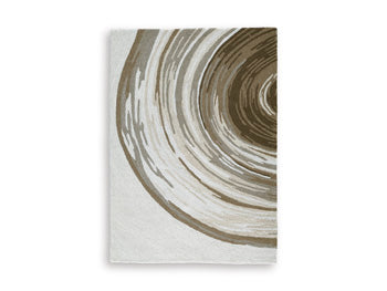 Rizwana 5' x 7' Area Rug in Ivory/Brown/Gray