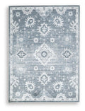 Avanworths Washable 5'3" x 7' Area Rug in Blue/Gray/Ivory, alternate view 2