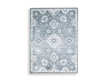 Avanworths Washable 7'10" x 10' Area Rug in Blue/Gray/Ivory