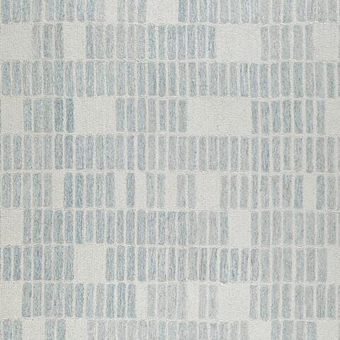 Dylanton 7'8" x 10' Area Rug in Ivory/Blue, fabric swatch