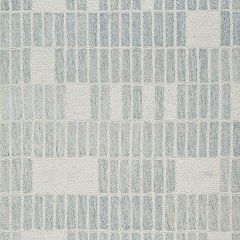 Dylanton 5' x 7' Area Rug in Ivory/Blue, fabric swatch