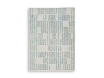 Dylanton 5' x 7' Area Rug in Ivory/Blue