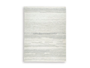 Genemost 7'8" x 10' Area Rug in Ivory/Blue