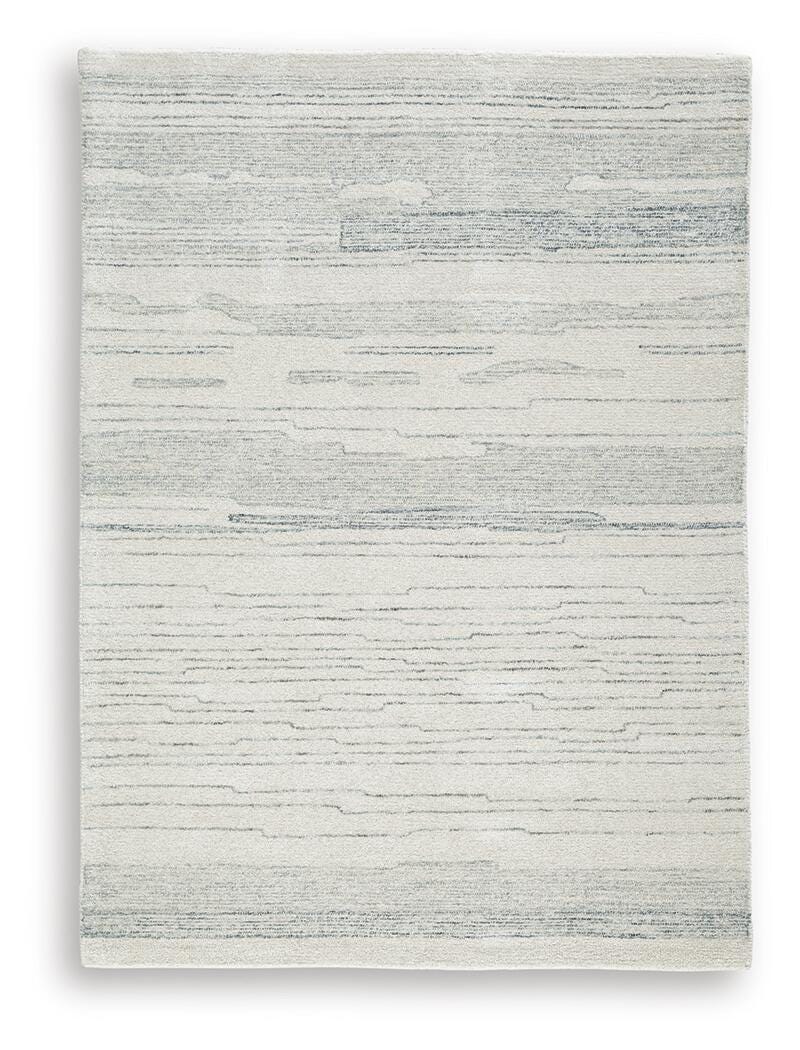 Genemost 5' x 7' Area Rug in Ivory/Blue, alternate view 2