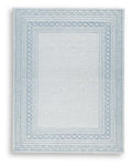 Azelhurst 7'8" x 10' Area Rug in Blue/Ivory/Gray, alternate view 2
