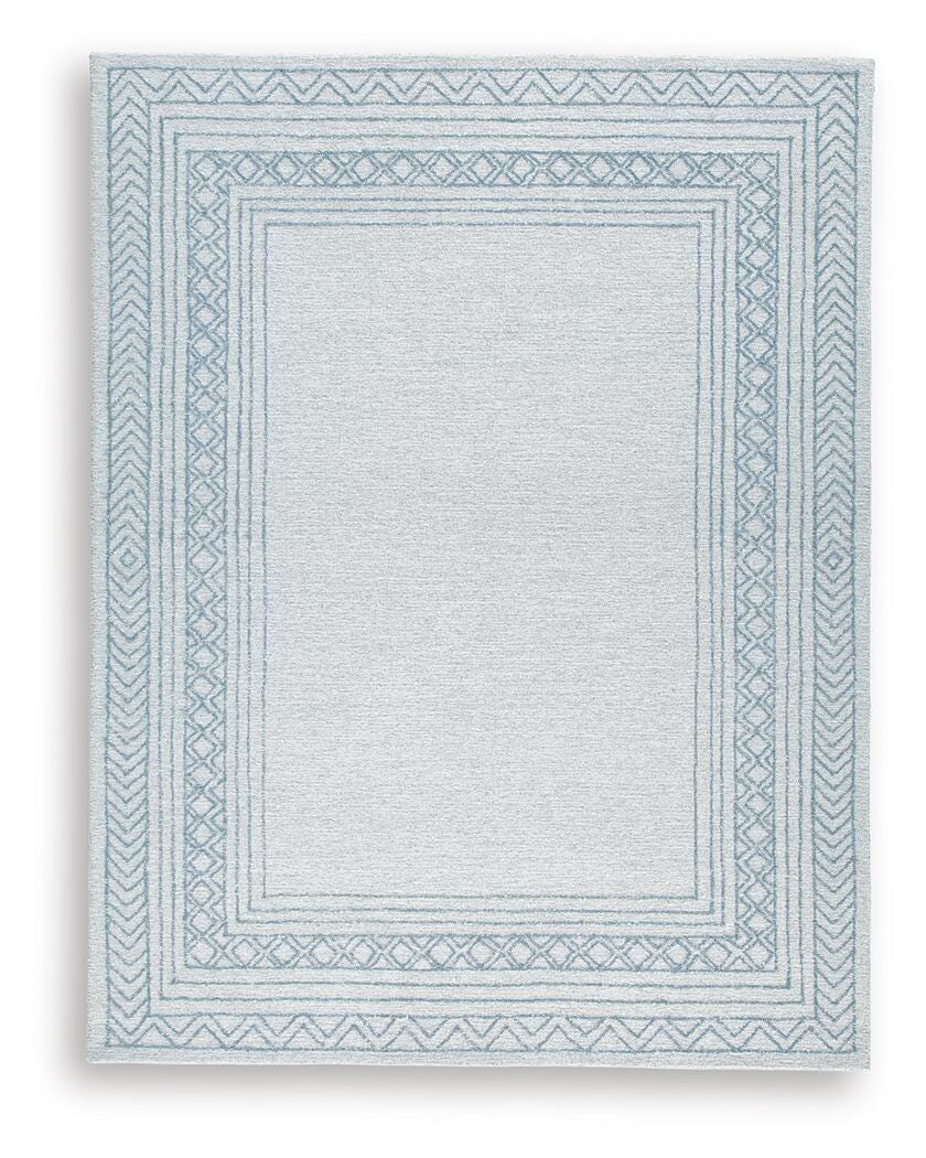 Azelhurst 7'8" x 10' Area Rug in Blue/Ivory/Gray, alternate view 2