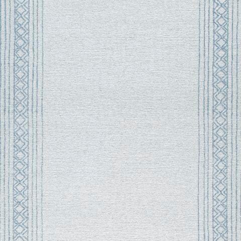 Azelhurst 7'8" x 10' Area Rug in Blue/Ivory/Gray, fabric swatch