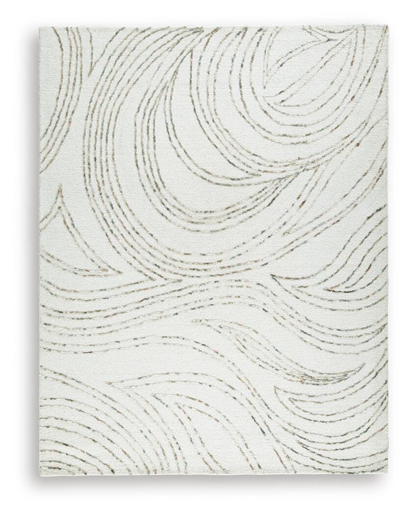 Deenbury 7'8" x 10' Area Rug in Ivory/Green/Brown, alternate view 2