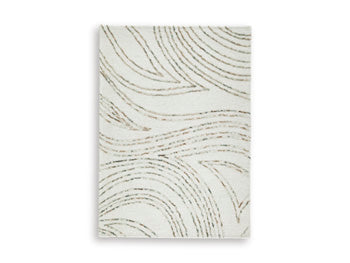 Deenbury 5' x 7' Area Rug in Ivory/Green/Brown