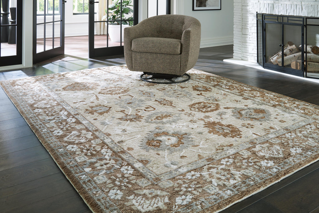 Ainswick Memory Foam Large Rug in Brown/Beige/Gray, alternate view 3
