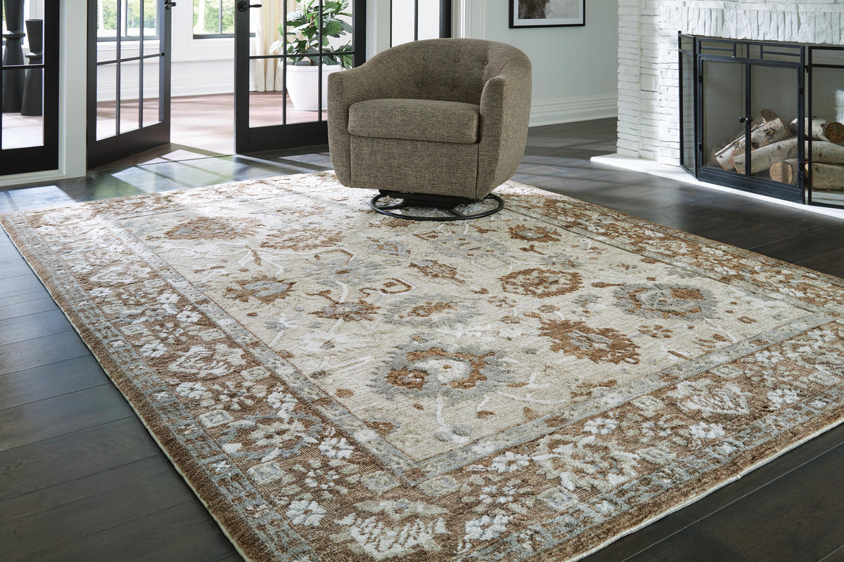 Ainswick Memory Foam Large Rug in Brown/Beige/Gray, alternate view 3