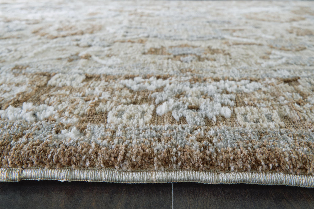 Ainswick Memory Foam Medium Rug in Brown/Beige/Gray, detail view