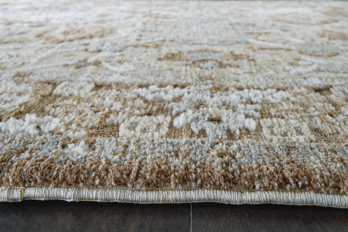 Ainswick Memory Foam Medium Rug in Brown/Beige/Gray, detail view