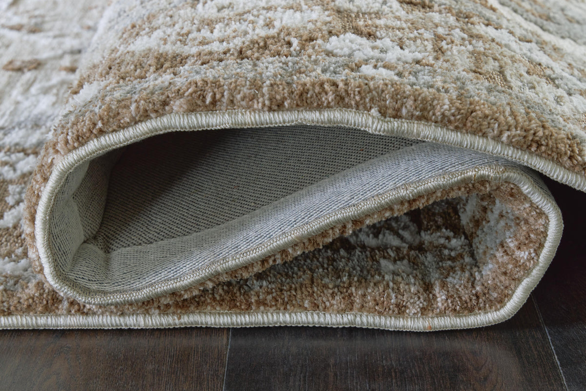 Ainswick Memory Foam Medium Rug in Brown/Beige/Gray, detail view